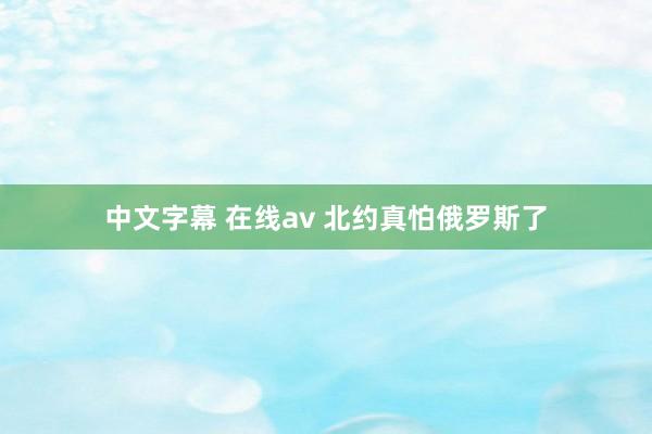 中文字幕 在线av 北约真怕俄罗斯了