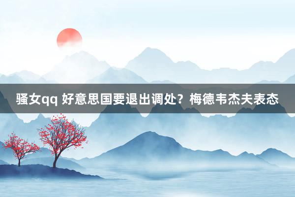 骚女qq 好意思国要退出调处？梅德韦杰夫表态